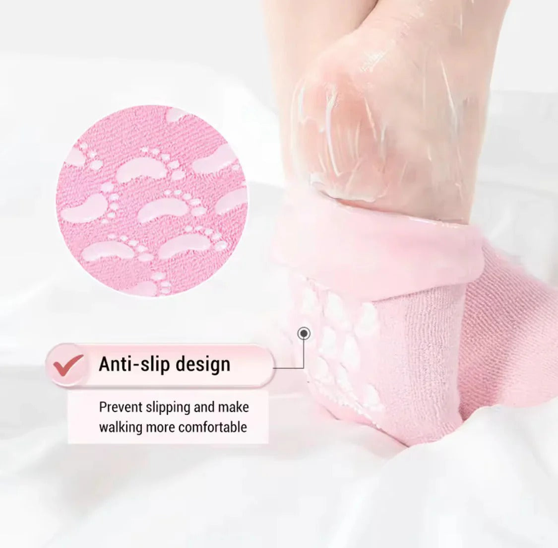 Spa Gel Heel Socks Dry Cracked Heel Relief Nexusmart view 2 - Nexusmart Pakistan