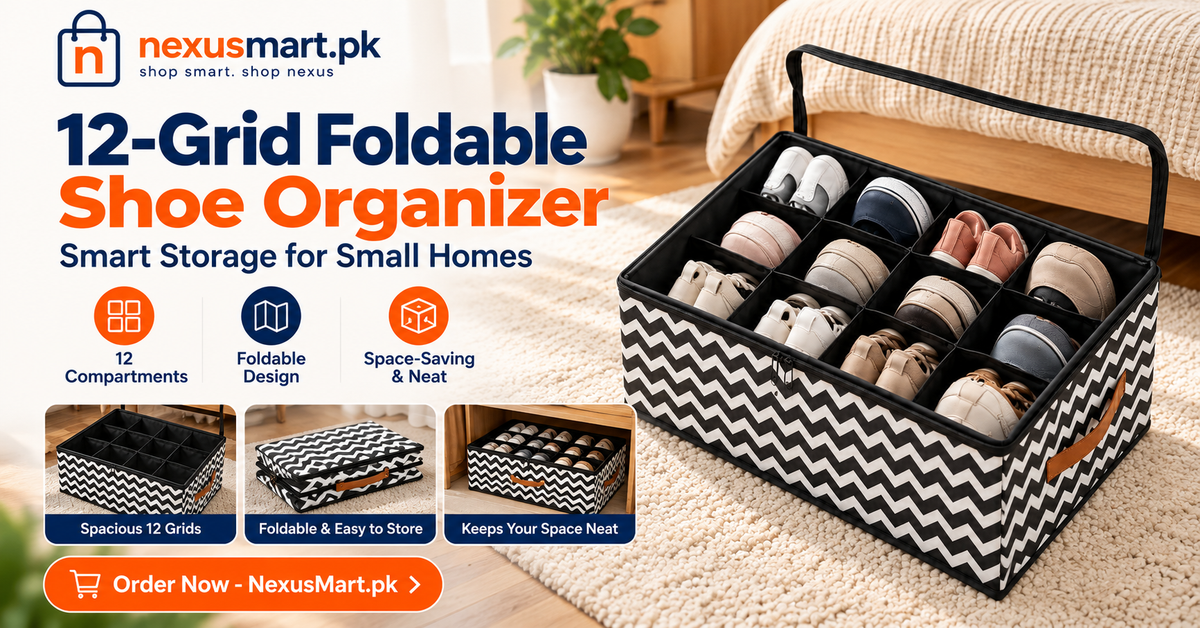 12-Grid Foldable Shoe Organizer - NexusMart.pk product buying guide