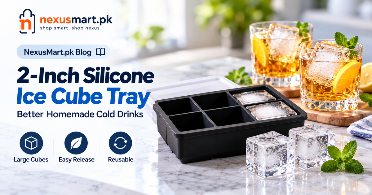 Large 2-Inch Square Silicone Ice Cube Tray - NexusMart.pk product buying guide