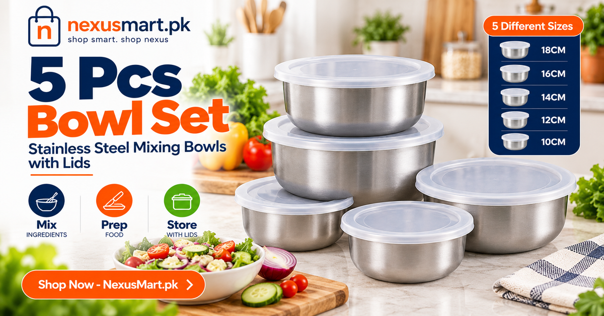 Stainless Steel Mixing Bowl Set with Lids - NexusMart.pk product buying guide