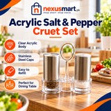 Acrylic Salt & Pepper Set – Kitchen Seasoning Containers