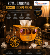 Antique Royal Carriage Tissue Box Holder, Handmade Premium Quality Metal Body Tissue Dispenser  Product Description