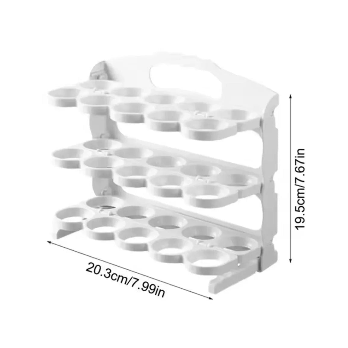 3-Tier Egg Storage Organizer, Large Capacity Egg Rack For Refrigerator,Collapsible Egg Tray