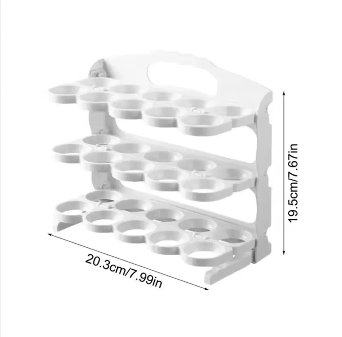 3-Tier Egg Storage Organizer, Large Capacity Egg Rack For Refrigerator,Collapsible Egg Tray