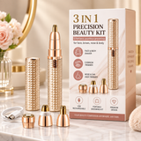 3-in-1 Golden Rechargeable Hair Remover – Facial & Body Grooming Kit