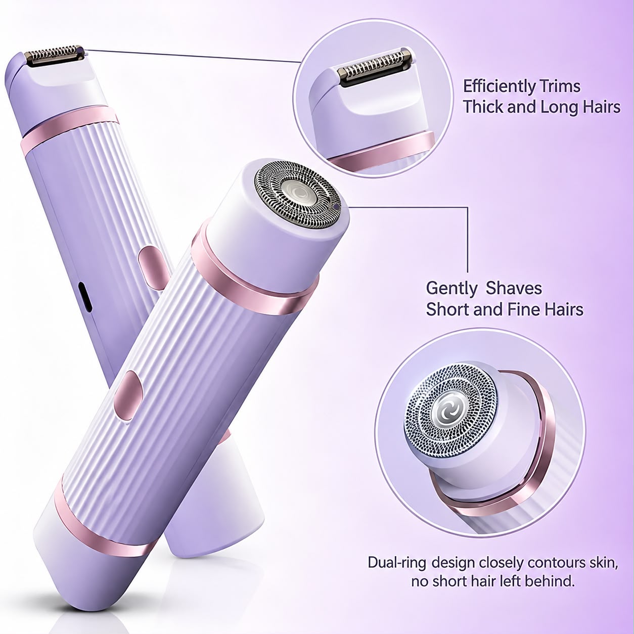 2-in-1 Double-Sided Rechargeable Hair Trimmer – Personal Grooming Tool