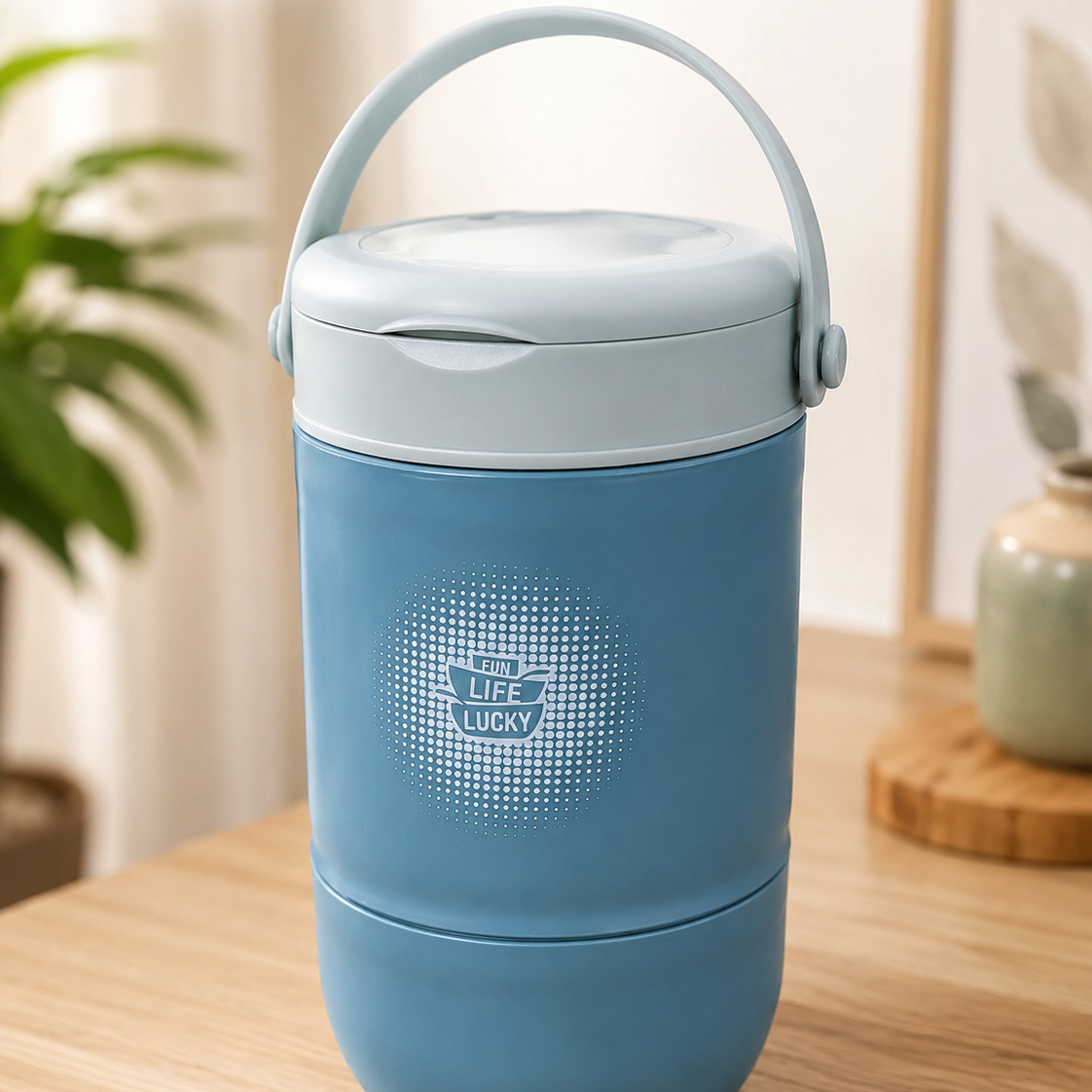12-Hour Hot Portable Food Flask with Carry Handle – Insulated Lunch Container