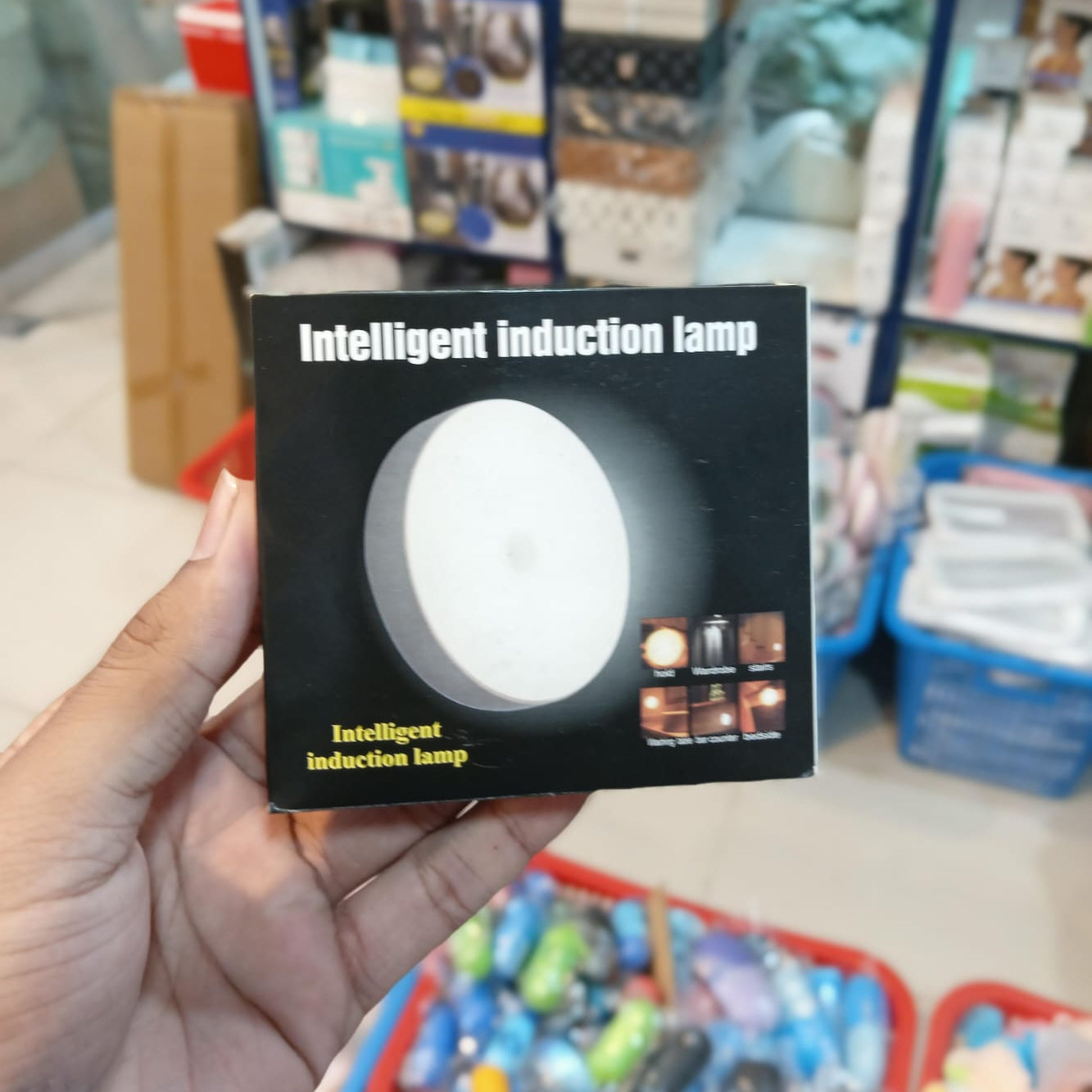 LED Motion Sensor Night Light – USB Rechargeable Wireless Induction Lamp