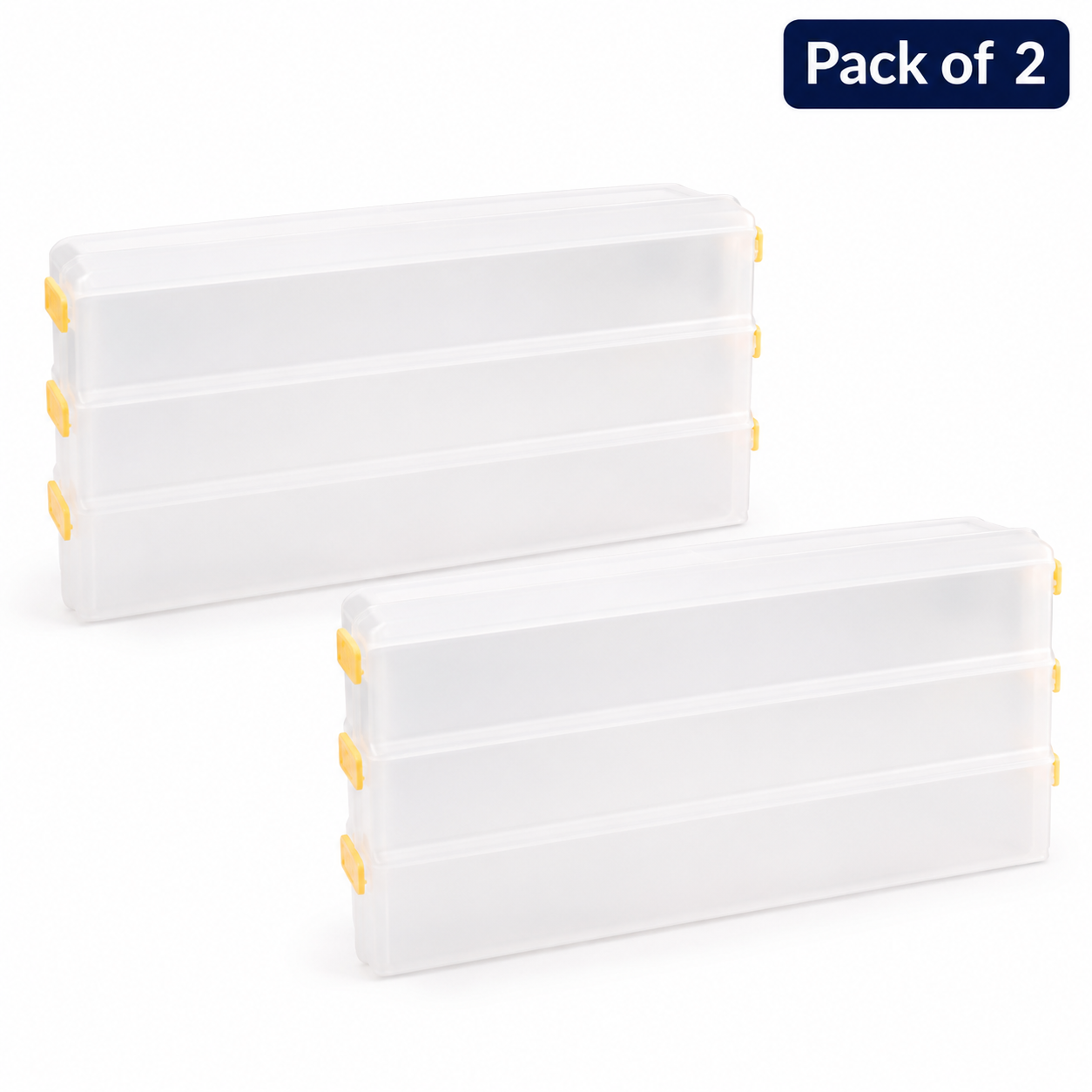 3 Layer Refrigerator Storage Box with Handle – Stackable Fridge Organizer | NexusMart.pk