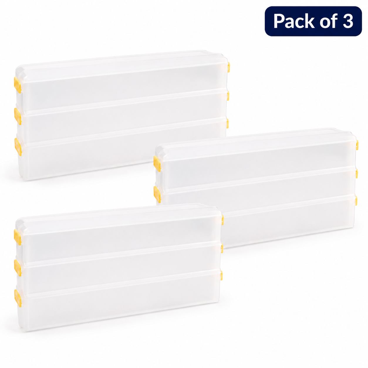 3 Layer Refrigerator Storage Box with Handle – Stackable Fridge Organizer | NexusMart.pk