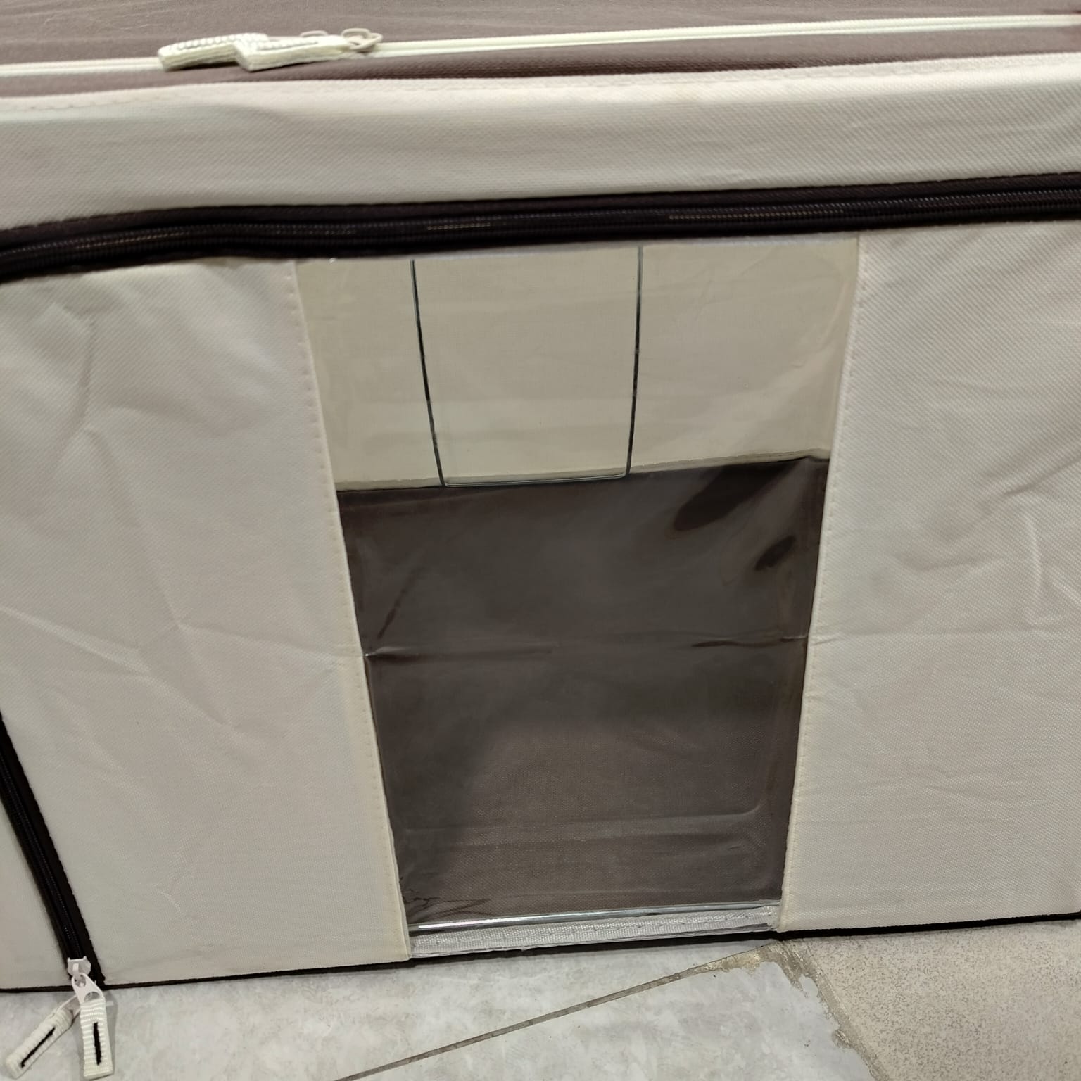 100L Ultra Large Cloth Storage Box with Metal Support Frame – Foldable Home Organizer
