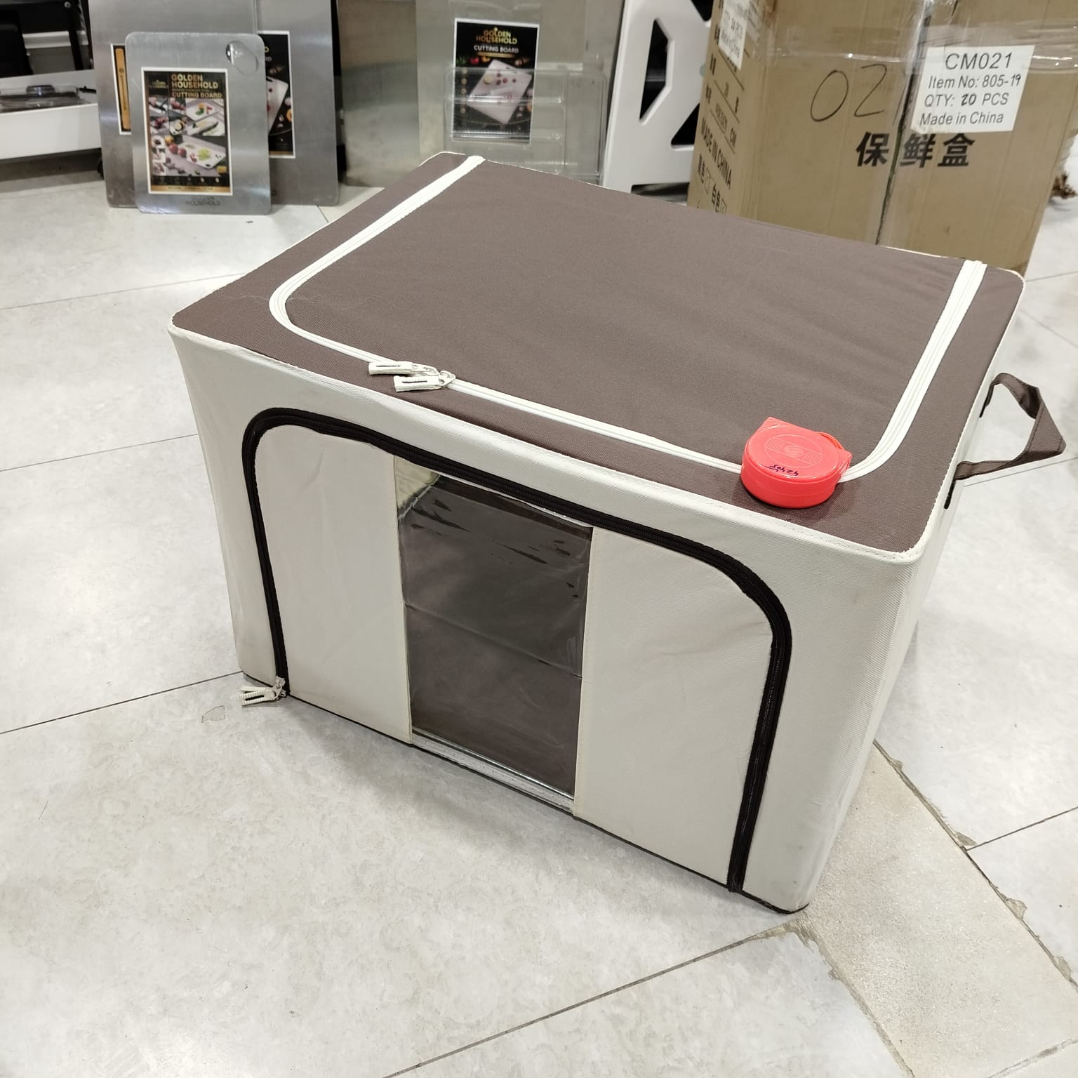 100L Ultra Large Cloth Storage Box with Metal Support Frame – Foldable Home Organizer
