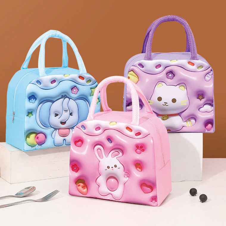 3D Pop Cartoon Lunch Bag Rabbit & Cat Nexusmart product image - Nexusmart Pakistan