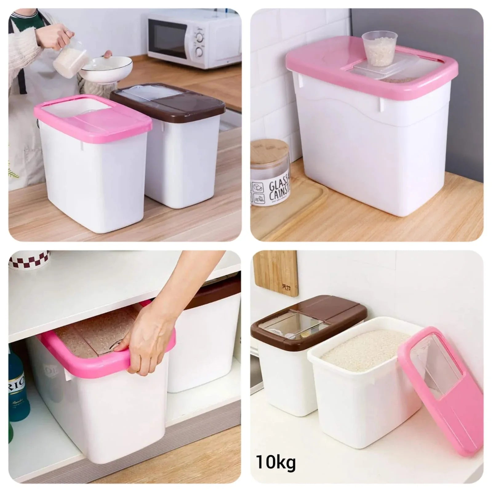 10kg Rice Storage Container with Airtight Lid