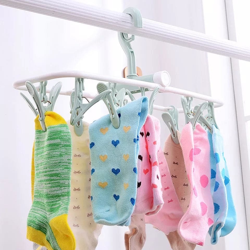 Foldable Laundry Drying Hanger with Multi Clips view 8 - Nexusmart Pakistan