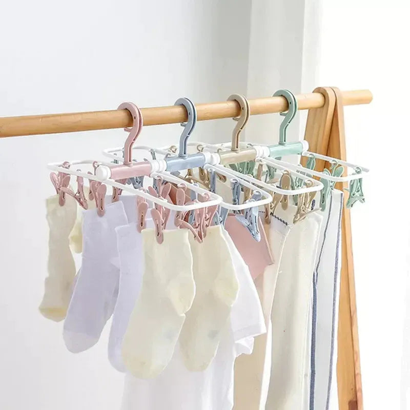 Foldable Laundry Drying Hanger with Multi Clips view 5 - Nexusmart Pakistan