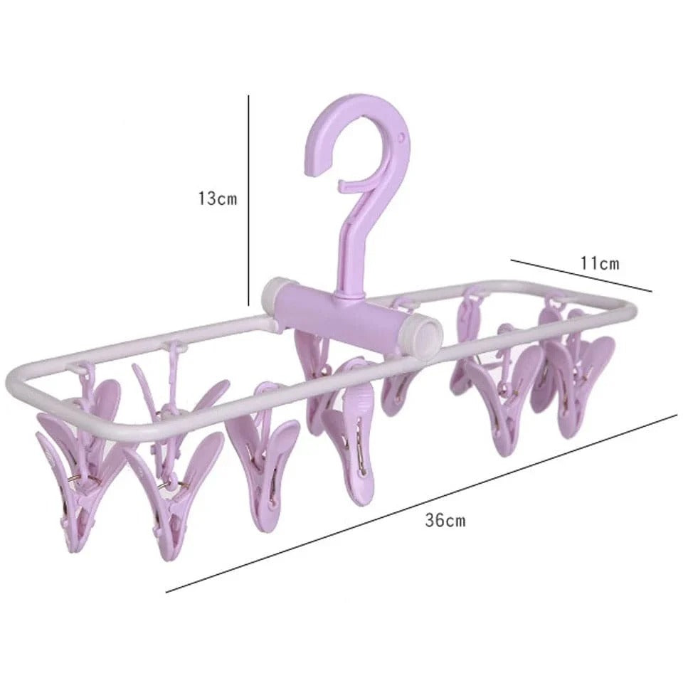 Foldable Laundry Drying Hanger with Multi Clips view 3 - Nexusmart Pakistan