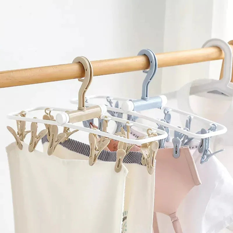 Foldable Laundry Drying Hanger with Multi Clips view 7 - Nexusmart Pakistan