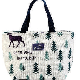 Cotton Insulated Lunch Bag Kids & Adults Nexusmart product image - Nexusmart Pakistan