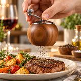 Wooden Pepper Grinder – Manual Kitchen Pepper & Spice Mill