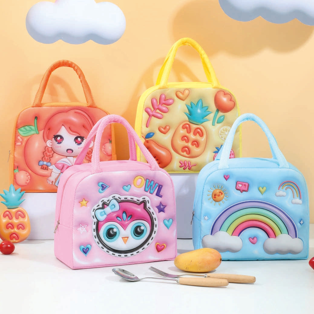 3D Cartoon Kids Lunch Bag Owl & Anime Nexusmart product image - Nexusmart Pakistan