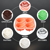 Silicone Rose Ice Mold – Flower Shape Ice Cube Tray