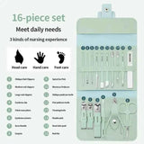 16-piece manicure pedicure set with case - Nail kit