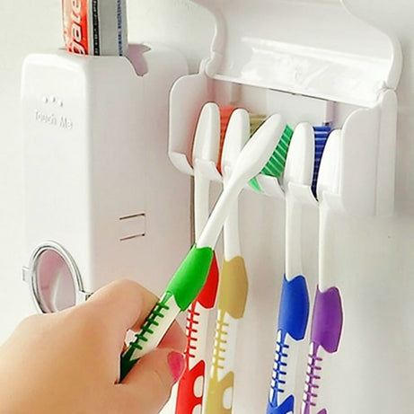 Toothpaste Dispenser With Brush Holder – Buy Online Pakistan | NexuSmart.pk