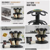 12-Piece 360° Rotating Double-Layer Glass Spice Jar Set