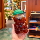 Bear Glass Sipper – Cute Glass Drinking Cup with Straw