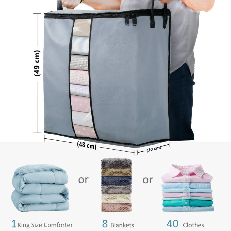 Blanket & Cloth Bag Grey Pack of 4 Home & Kitchen Essentials view 4 - Nexusmart Pakistan