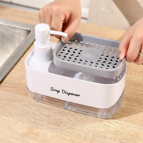 Soap Detergent Dispenser 2-in-1 With Sponge Holder view 5 - Nexusmart Pakistan