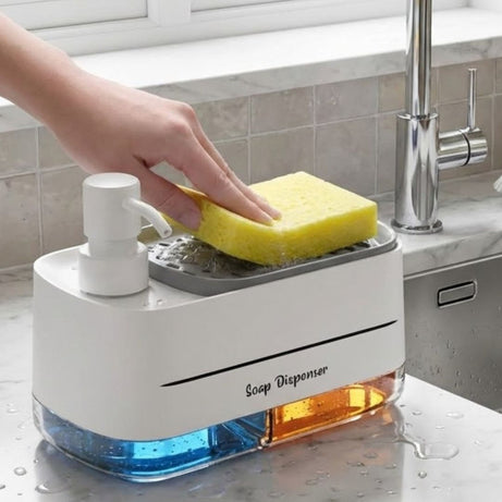 Soap Detergent Dispenser 2-in-1 With Sponge Holder product image - Nexusmart Pakistan