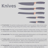 19-Piece Premium Silicone Kitchen Utensils Set with Holder, Knives & Cutting Board