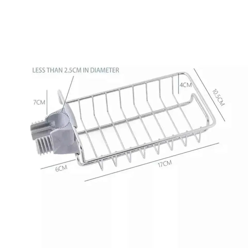 Premium Stainless Steel Sink Organizer for Kitchen and Bathroom Storage