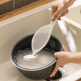 2-in-1 Rice Washer Strainer Spoon – Washing & Draining Kitchen Tool