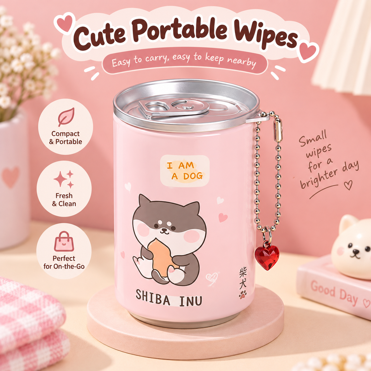 Pack of 30 Mini Portable Wipes with Can Packing – Travel Wipes
