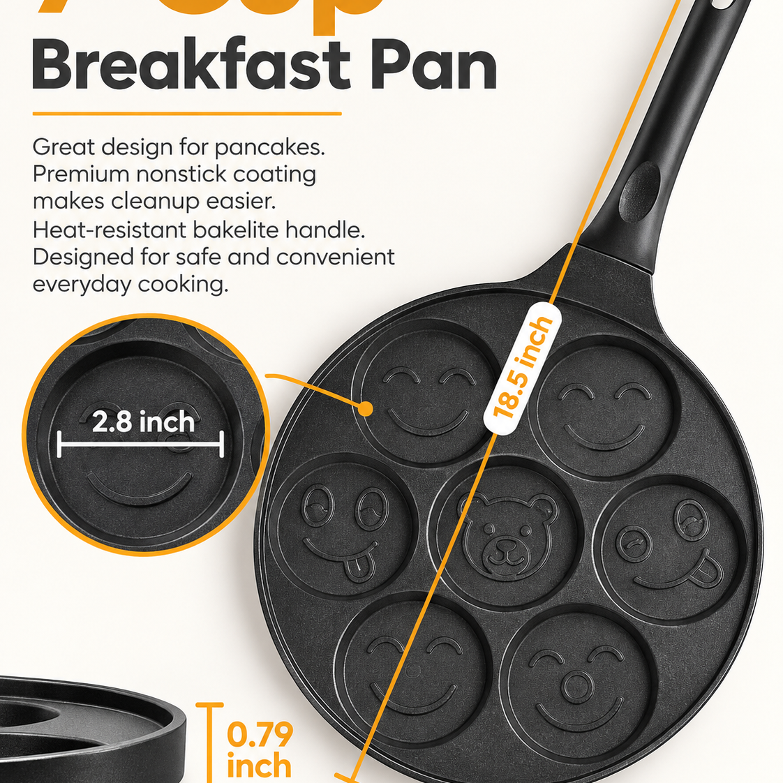 7-Section Frying Pan – Multi-Section Breakfast & Snack Pan