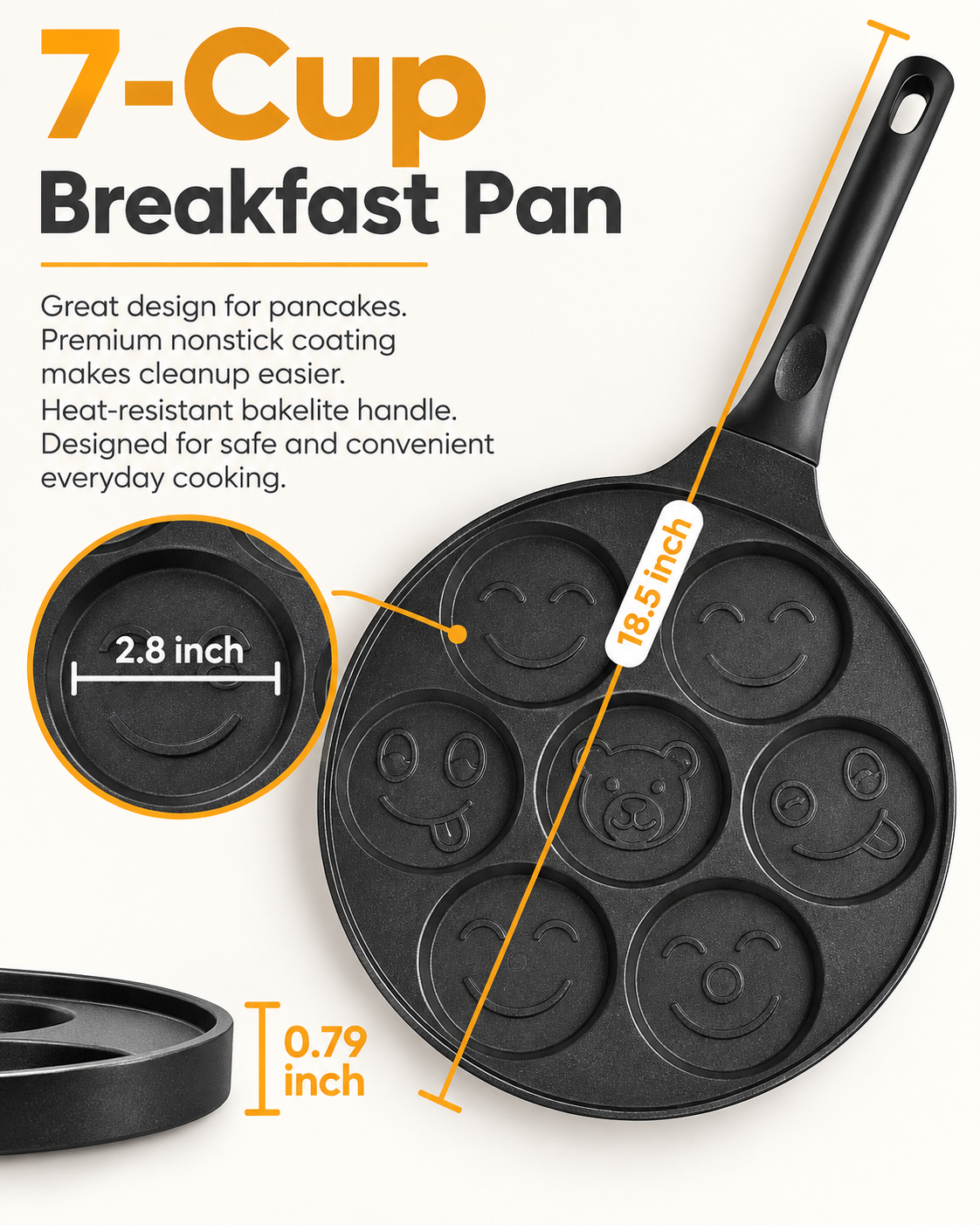 7-Section Frying Pan – Multi-Section Breakfast & Snack Pan