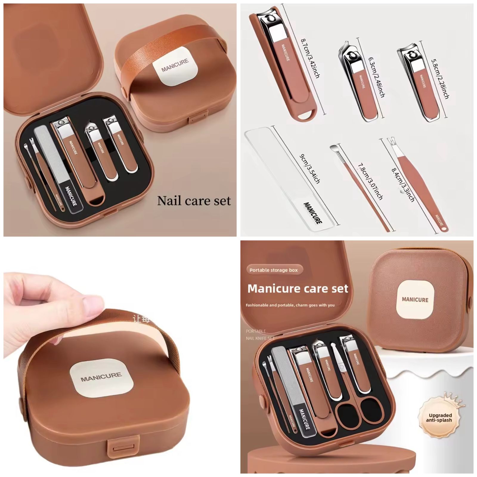 Premium 7-Piece Portable Manicure & Travel Nail Care Kit