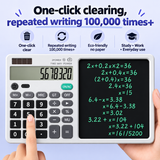 Calculator with Writing Tablet – Portable 12-Digit LCD Calculator
