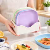 10-Piece Multi-Purpose Spit Bone Dish Set – Round & Square Plastic Side Plates