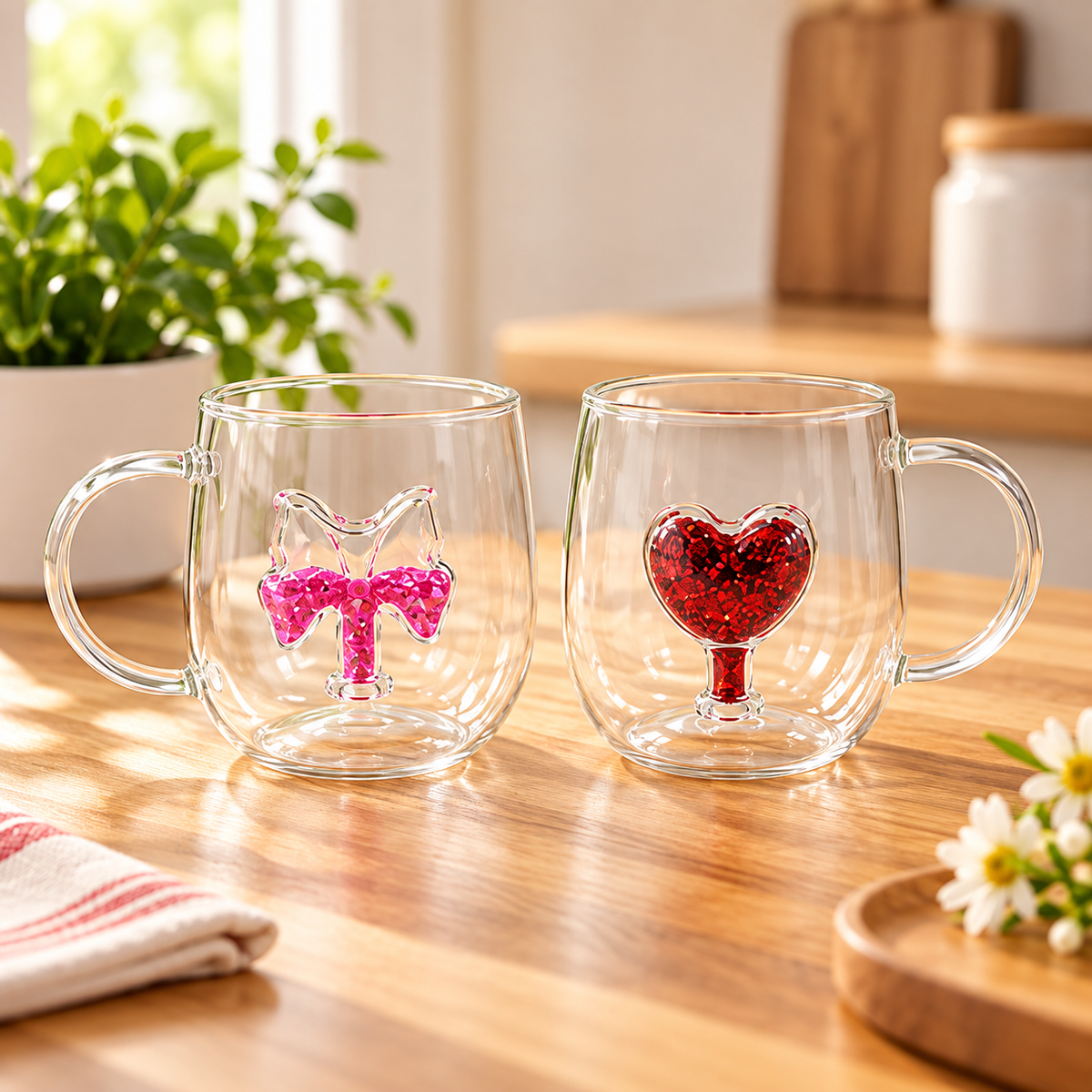 Sweet Glass Cup for Everyday Drinks & Serving