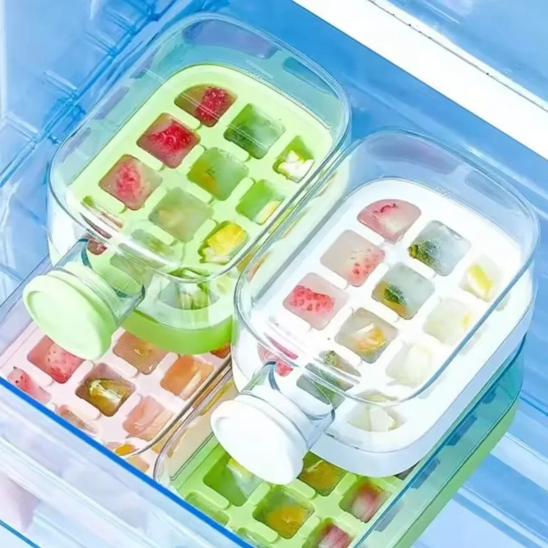 2-in-1 Ice Cube Maker Water Bottle – Portable Ice Mold & Cooler Cup