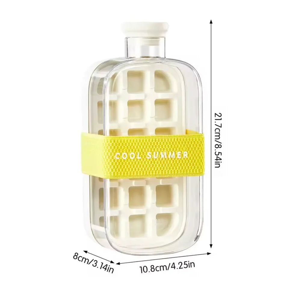 2-in-1 Ice Cube Maker Water Bottle – Portable Ice Mold & Cooler Cup