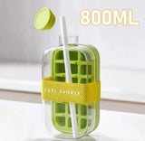 2-in-1 Ice Cube Maker Water Bottle – Portable Ice Mold & Cooler Cup
