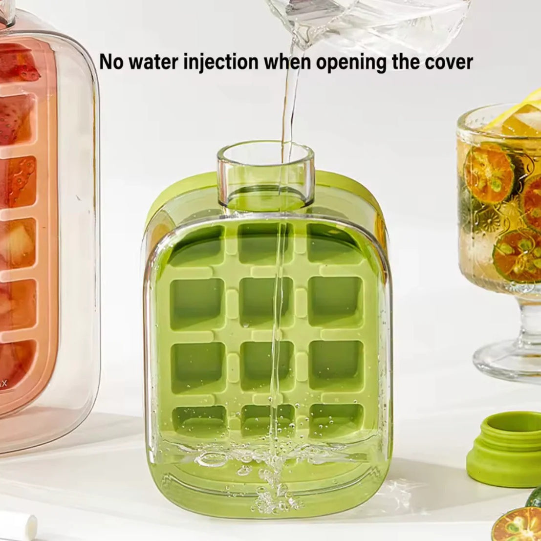 2-in-1 Ice Cube Maker Water Bottle – Portable Ice Mold & Cooler Cup