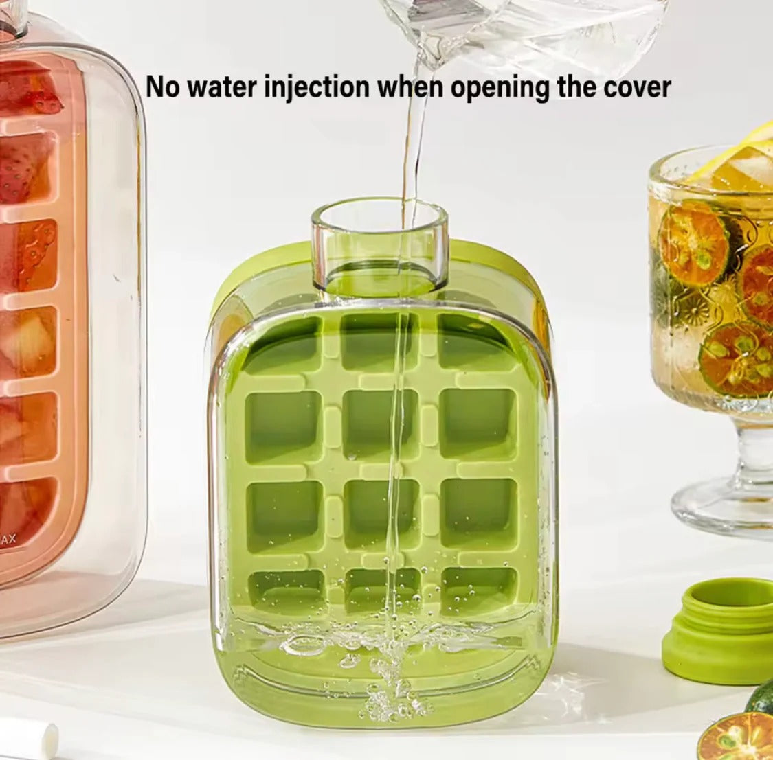 2-in-1 Ice Cube Maker Water Bottle – Portable Ice Mold & Cooler Cup