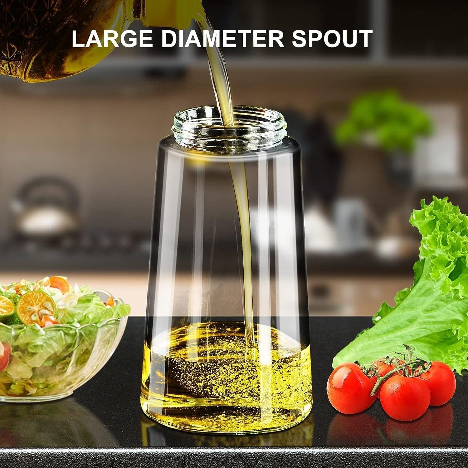 2-in-1 Glass Oil Spray Dispenser 470ml Home Organization view 8 - Nexusmart Pakistan