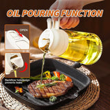 2-in-1 Glass Oil Spray Dispenser 470ml Home Organization view 10 - Nexusmart Pakistan